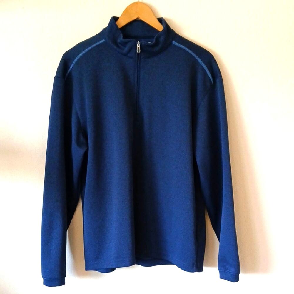 Pebble Beach Performance Blue Quarter Zip Pullover Active Wear